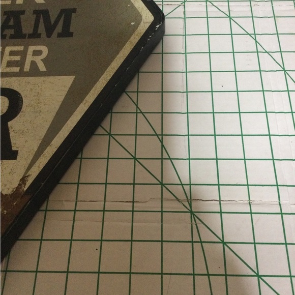 NWT.  Distressed Rustic Metal Sign.  Been sitting in Moms closet - Picture 7 of 11